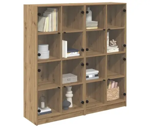 Augstais Skapītis 2 Pcs Artisānā Ozols 136 X 37 X 142 Cm Vidaxl