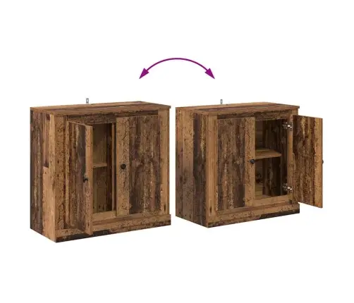 Sānu Skapji 3 Pcs Melns Ozolkoks 210 X 35,5 X 67,5 Cm Vidaxl