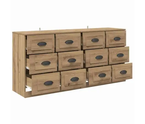 Sānu Skapji 2 Pcs Artisānā Ozols 70 X 35,5 X 67,5 Cm Vidaxl