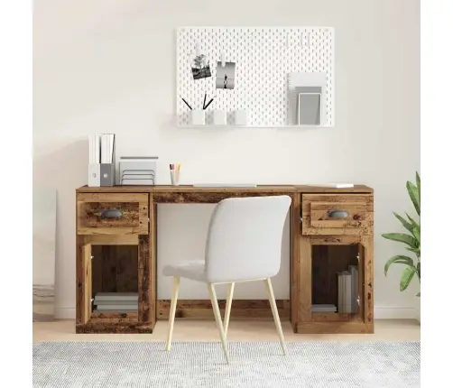 Galda Ar Skapīti Vecs Koks 154,5 X 50 X 75 Cm Inženierijas Koks Vidaxl