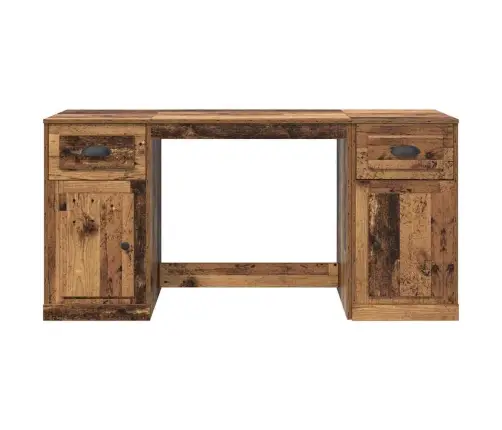 Galda Ar Skapīti Vecs Koks 154,5 X 50 X 75 Cm Inženierijas Koks Vidaxl