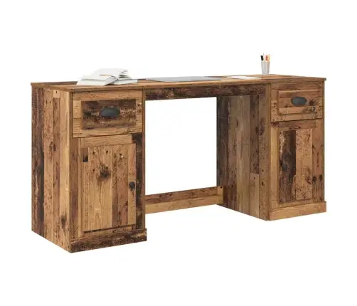 Galda Ar Skapīti Vecs Koks 154,5 X 50 X 75 Cm Inženierijas Koks Vidaxl