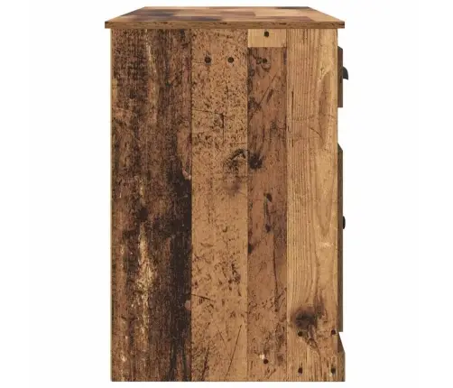 Galda Ar Skapīti Vecs Koks 154,5 X 50 X 75 Cm Inženierijas Koks Vidaxl