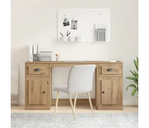 Galda Ar Skapīti Ar Atvilktni Artisānā Ozols 154,5 X 50 X 75 Cm Vidaxl