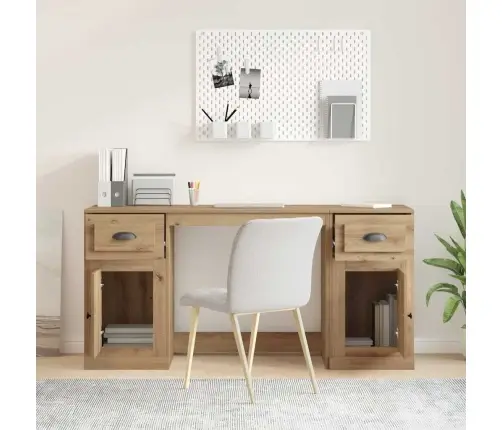 Galda Ar Skapīti Ar Atvilktni Artisānā Ozols 154,5 X 50 X 75 Cm Vidaxl