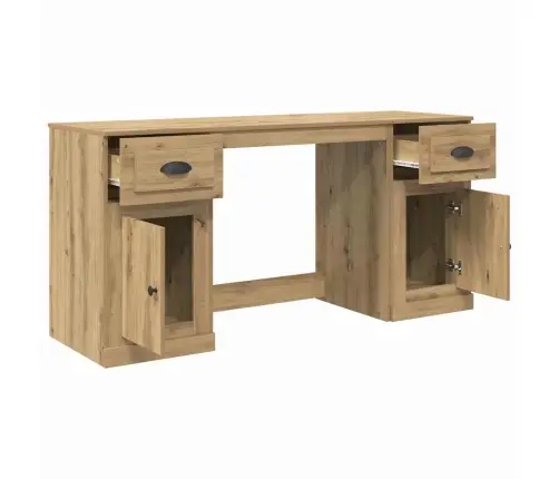 Galda Ar Skapīti Ar Atvilktni Artisānā Ozols 154,5 X 50 X 75 Cm Vidaxl