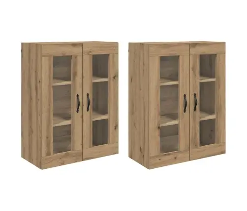 Sienā Uzstādītie Skapji 2 Pcs Artisānā Ozols 69,5 X 34 X 90 Cm Vidaxl