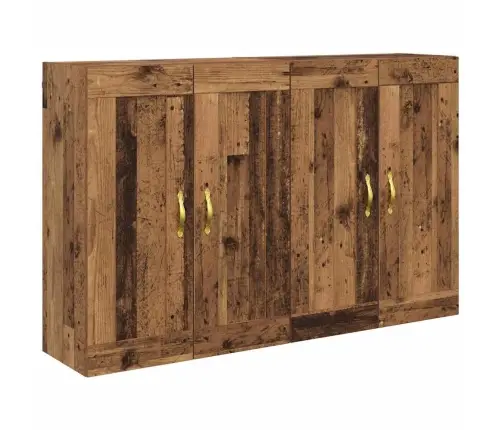 Sienas Skapji 2 Pcs Vecs Koks 69,5 X 34 X 90 Cm Vidaxl