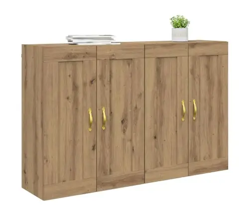 Sienas Skapji 2 Pcs Artisānā Ozols 69,5 X 34 X 90 Cm Vidaxl