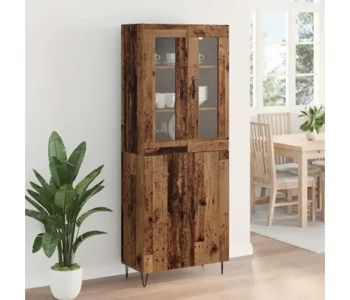 Augstais Skapītis Vecs Koks 69,5 X 34 X 180 Cm Vidaxl