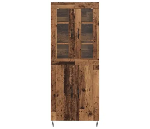 Augstais Skapītis Vecs Koks 69,5 X 34 X 180 Cm Vidaxl