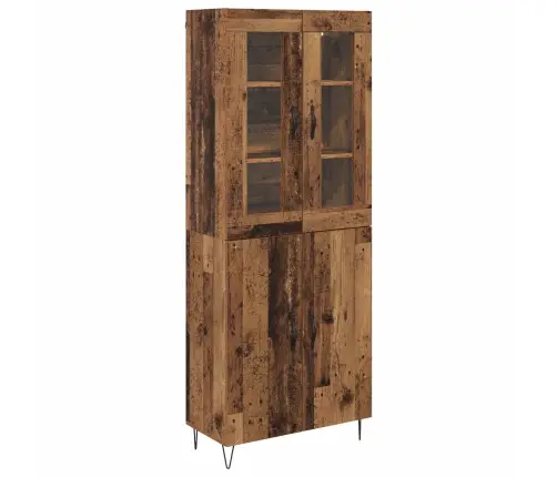 Augstais Skapītis Vecs Koks 69,5 X 34 X 180 Cm Vidaxl