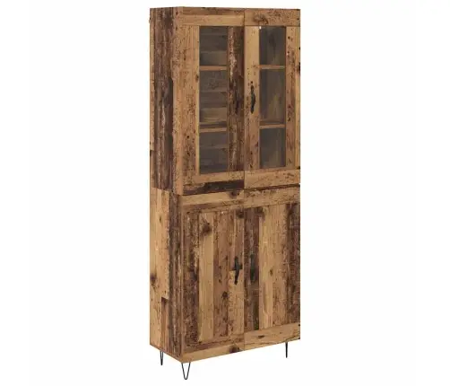 Augstais Skapītis Vecs Koks 69,5 X 34 X 180 Cm Vidaxl