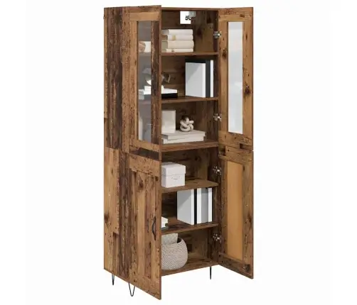 Augstais Skapītis Vecs Koks 69,5 X 34 X 180 Cm Vidaxl