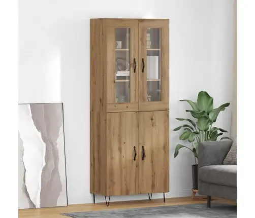 Augstais Skapītis Artisānā Ozols 69,5 X 34 X 180 Cm Vidaxl