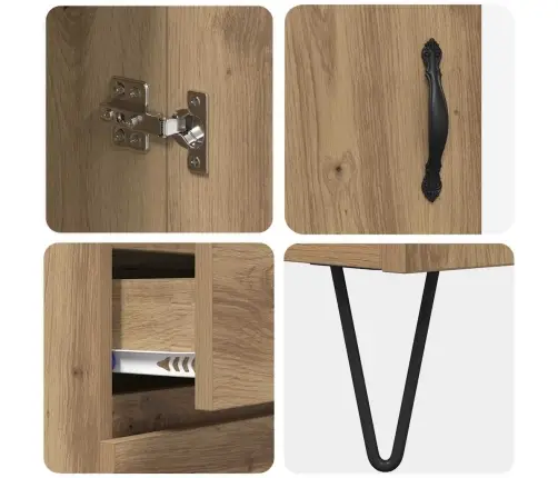 Augstais Skapītis Artisānā Ozols 69,5 X 34 X 180 Cm Vidaxl