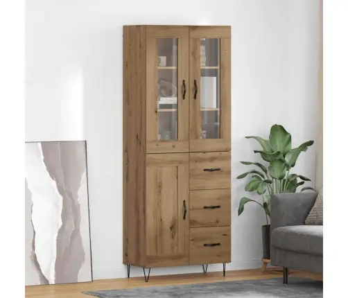 Augstais Skapītis Artisānā Ozols 69,5 X 34 X 180 Cm Vidaxl