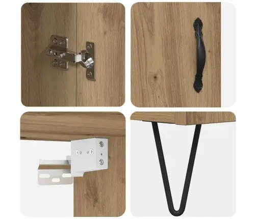 Augstais Skapītis Artisānā Ozols 69,5 X 34 X 180 Cm Vidaxl