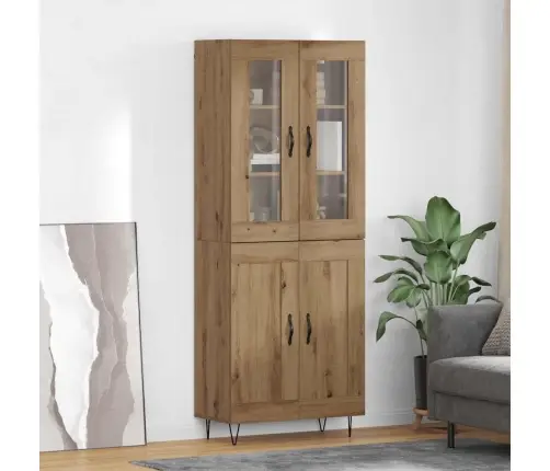 Augstais Skapītis Artisānā Ozols 69,5 X 34 X 180 Cm Vidaxl