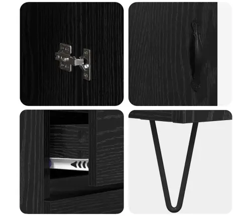 Kõrgushein Sahtliga Must Tamm 69,5 X 34 X 90 Cm Tehispuit