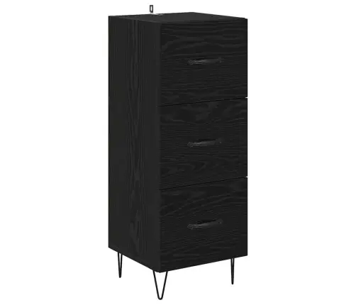 Augstais Skapītis Melns Ozolkoks 69,5 X 34 X 180 Cm Vidaxl