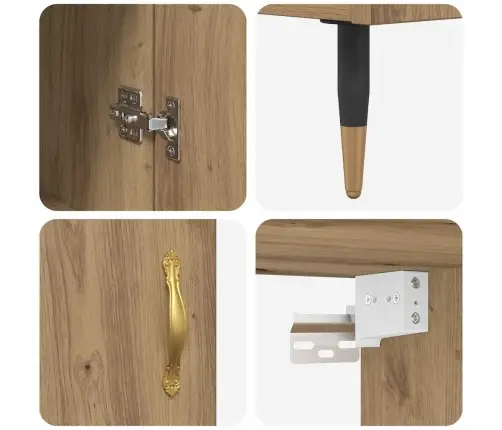 Augstais Skapītis Artisānā Ozols 69,5 X 34 X 180 Cm Vidaxl