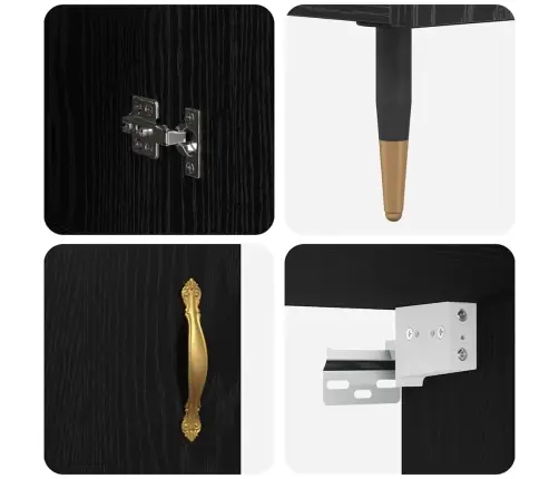 Aukštas Spintelė Juodas Ąžuolas 69,5 X 34 X 180 Cm