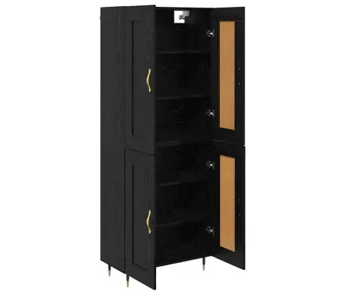 Aukštas Spintelė Juodas Ąžuolas 69,5 X 34 X 180 Cm