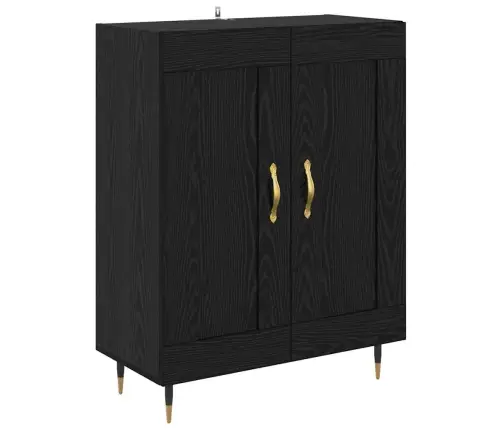 Aukštas Spintelė Juodas Ąžuolas 69,5 X 34 X 180 Cm