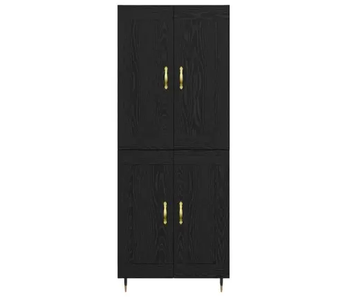 Aukštas Spintelė Juodas Ąžuolas 69,5 X 34 X 180 Cm