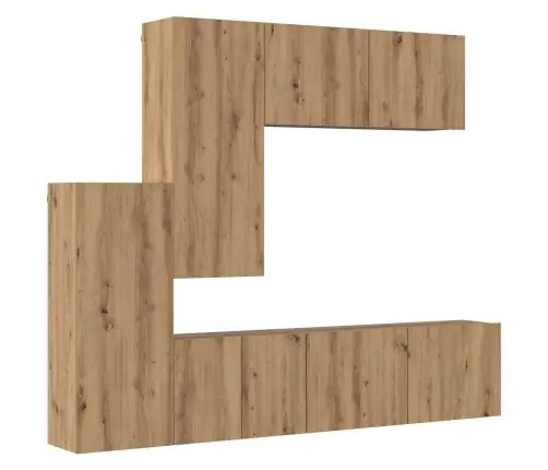 Teleri Seinakapp Seinale Kinnitatav 5 Pcs Käsitööpuu Tehispuit