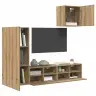 Tv Seinaüksused 4 Pcs Käsitööpuu Tehispuit