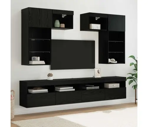 Tv Sienas Vienības 6 Pcs Artisānā Ozols 100 X 30 X 40 Cm Vidaxl