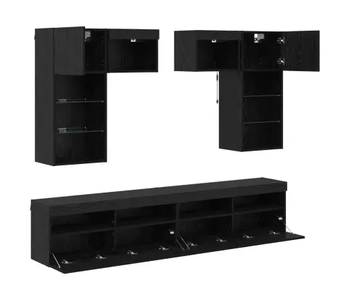 Tv Sienas Vienības 6 Pcs Artisānā Ozols 100 X 30 X 40 Cm Vidaxl