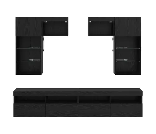 Tv Sienas Vienības 6 Pcs Artisānā Ozols 100 X 30 X 40 Cm Vidaxl