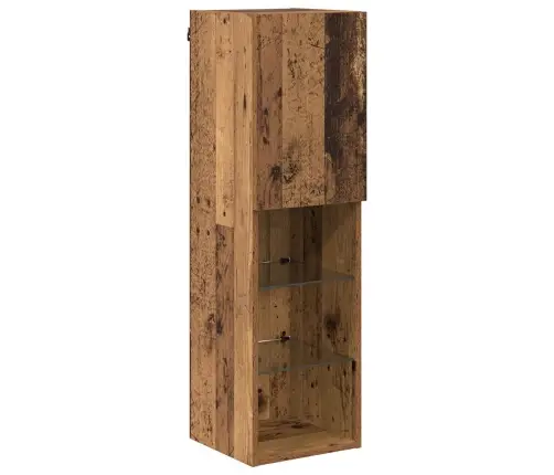 Televizora Sienas Skapīša Komplekts Ar Led Gaismām 7 Pcs Vidaxl