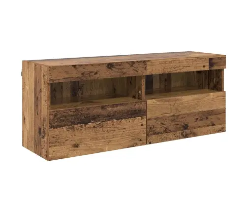 Televizora Sienas Skapīša Komplekts Ar Led Gaismām 7 Pcs Vidaxl