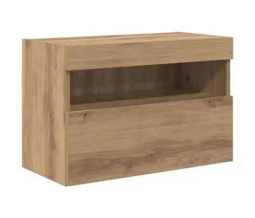 Televizora Sienas Skapīša Komplekts Ar Led Gaismām 7 Pcs Vidaxl