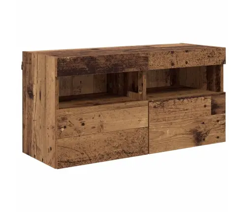 Televizora Sienas Skapja Komplekts 7 Pcs Vecs Koks Vidaxl