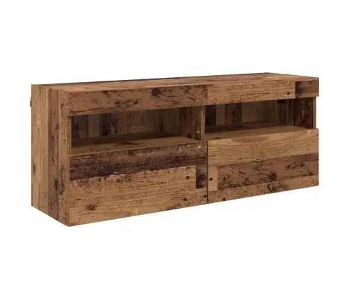 Televizora Sienas Skapja Komplekts 7 Pcs Vecs Koks Vidaxl