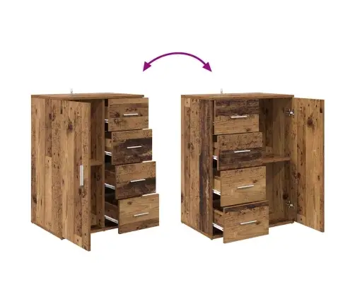 Sānu Skapji Ar Atvilktni Corona 2 Pcs Vecs Koks 59 X 39 X 80 Cm Vidaxl