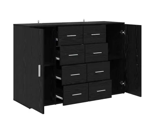 Sānu Skapji Corona 2 Pcs Melns Ozolkoks 59 X 39 X 80 Cm Vidaxl