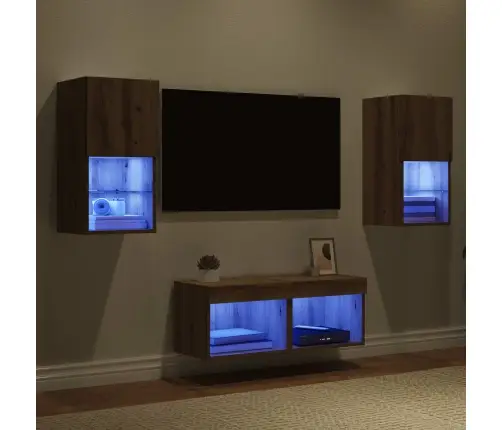 Tv Sienas Skapji 4 Pcs Artisānā Ozols 30,5 X 30 X 60 Cm Vidaxl