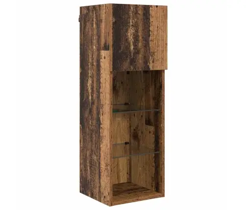 Tv Sienas Vienības 5 Pcs Melns Ozolkoks 60 X 30 X 30 Cm Vidaxl