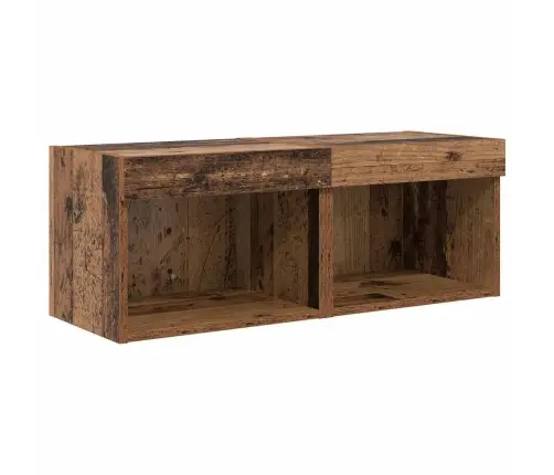 Tv Sienas Vienības 5 Pcs Melns Ozolkoks 60 X 30 X 30 Cm Vidaxl