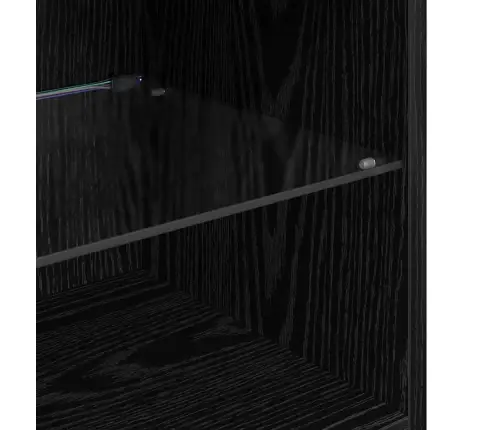 Tv Sienas Vienības 5 Pcs Melns Ozolkoks 60 X 30 X 30 Cm Vidaxl