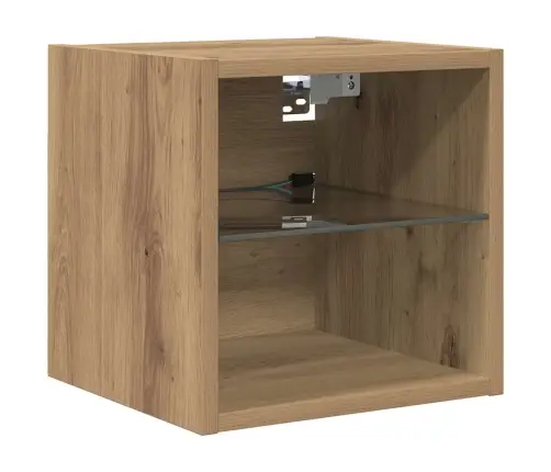 Teleri Seinakapp Led -Ribatuledega 6 Pcs Käsitööpuu Tehispuit