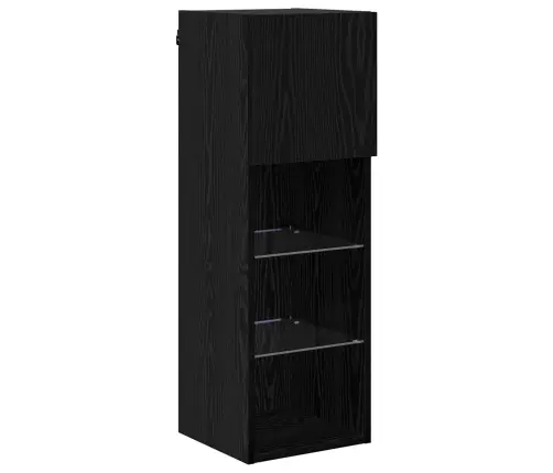 Tv Sienas Stiprinājums 6 Pcs Melns Ozolkoks Inženierijas Koks Vidaxl