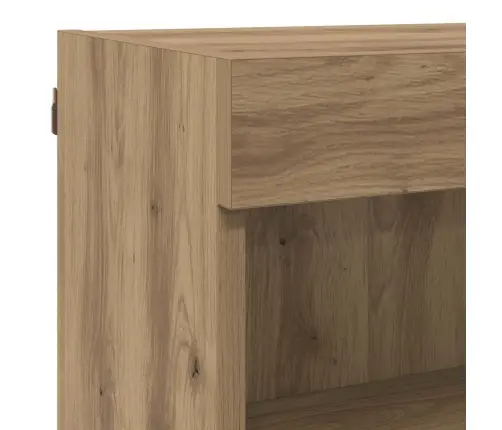 Televizora Skapīša Ar Atvilktni 8 Pcs Artisānā Ozols Stikls Vidaxl