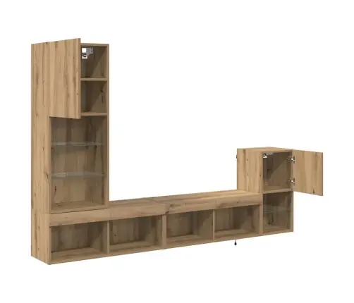 Tv Seinaüksused Led -Ribatuledega Käsitööpuu Tehispuit